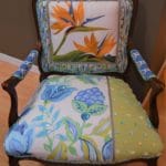 Artistic reupholstered chair